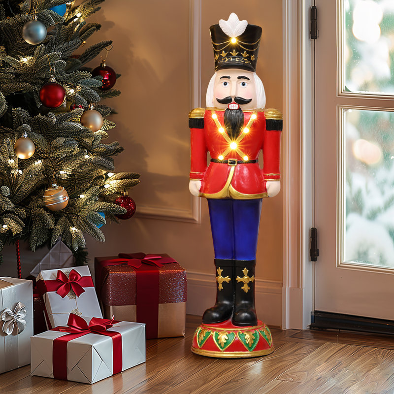 The Holiday Aisle 2Ft Tall Traditional Nutcracker Soldier in Red with Lights Reviews Wayfair Canada
